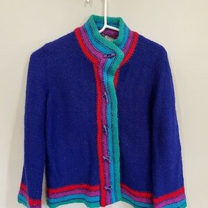 Colorful Vintage Knit Cardigan